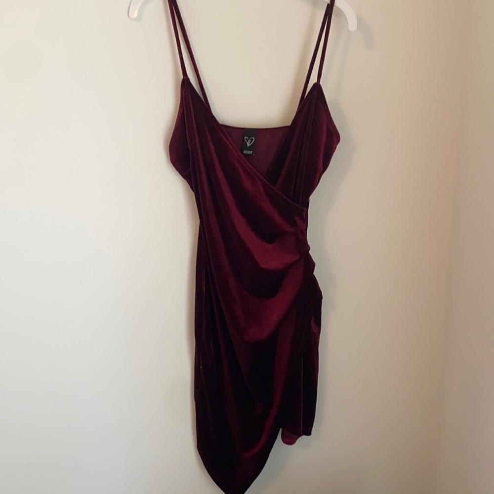 Windsor Wrapped in Velvet Mini dress